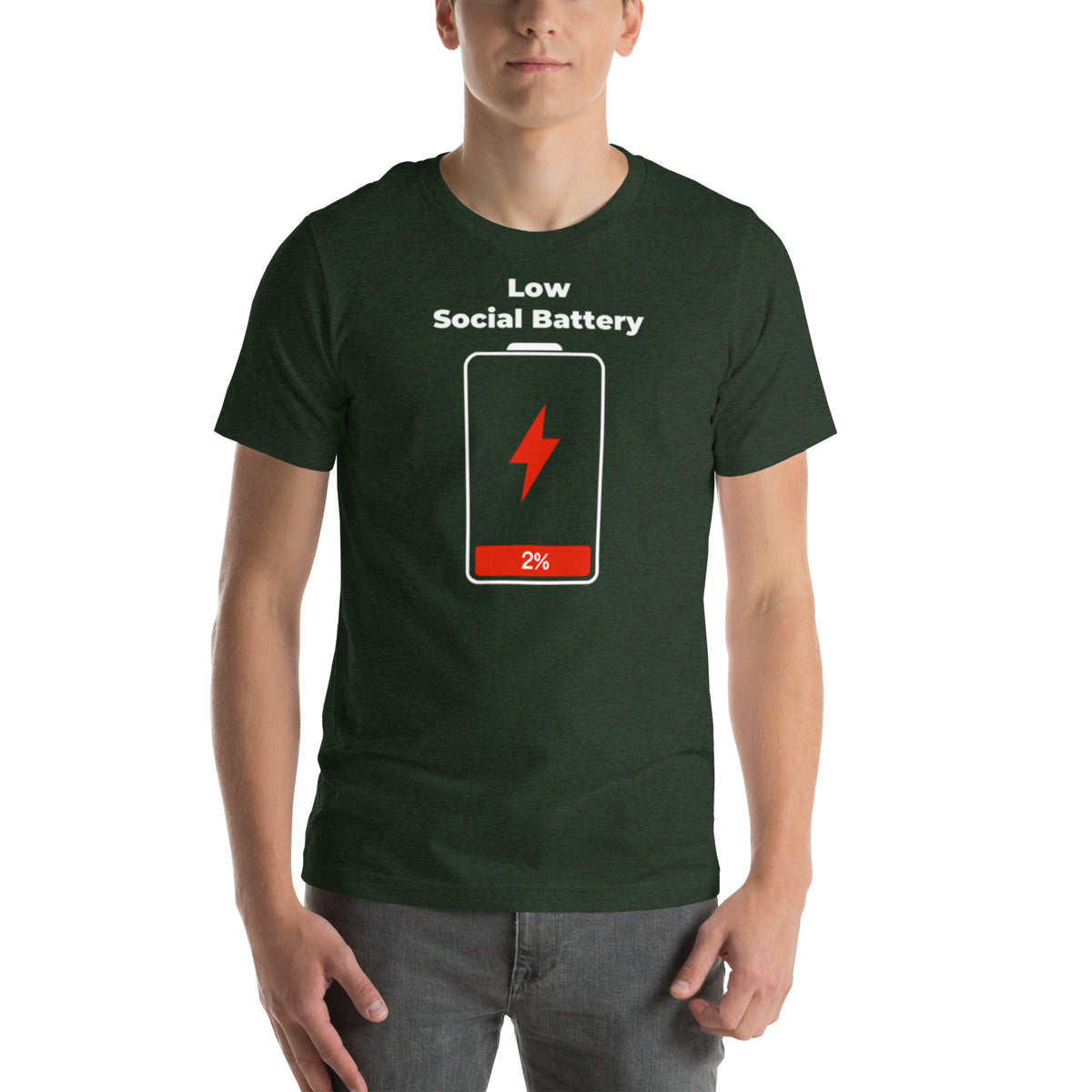 Low Social Battery Shirt - Introvert Gift - Antisocial Humor Tee - Funny Introvert Gift - Sarcastic Graphic T-Shirt