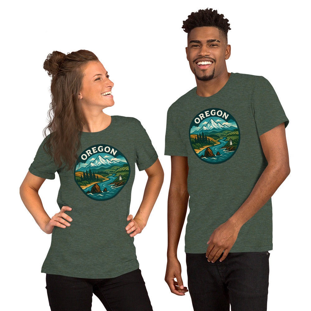 Oregon T-Shirt - Pacific Northwest Landscape Graphic Tee - Oregon Gift