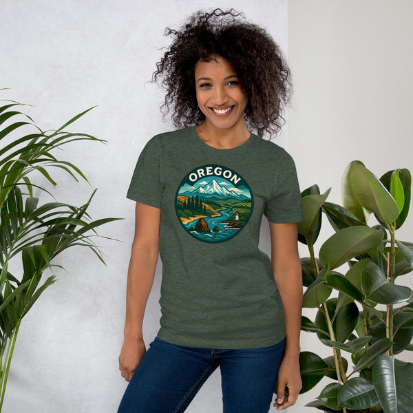 Oregon T-Shirt - Pacific Northwest Landscape Graphic Tee - Oregon Gift