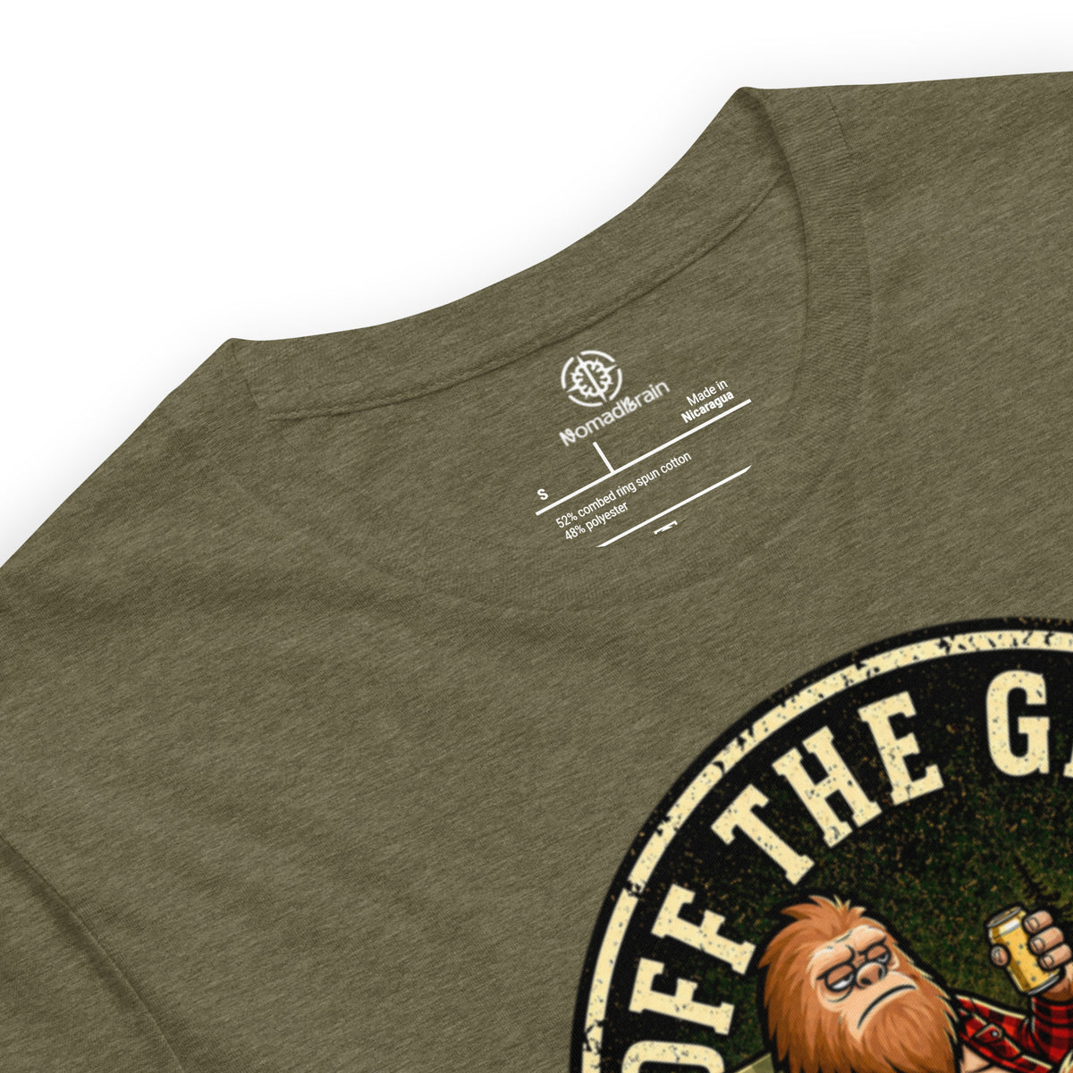 Funny Bigfoot Shirt - Sasquatch Off the Grid Graphic Tee - Cryptid Lover Gift - Gift for Campers Hiking Fans