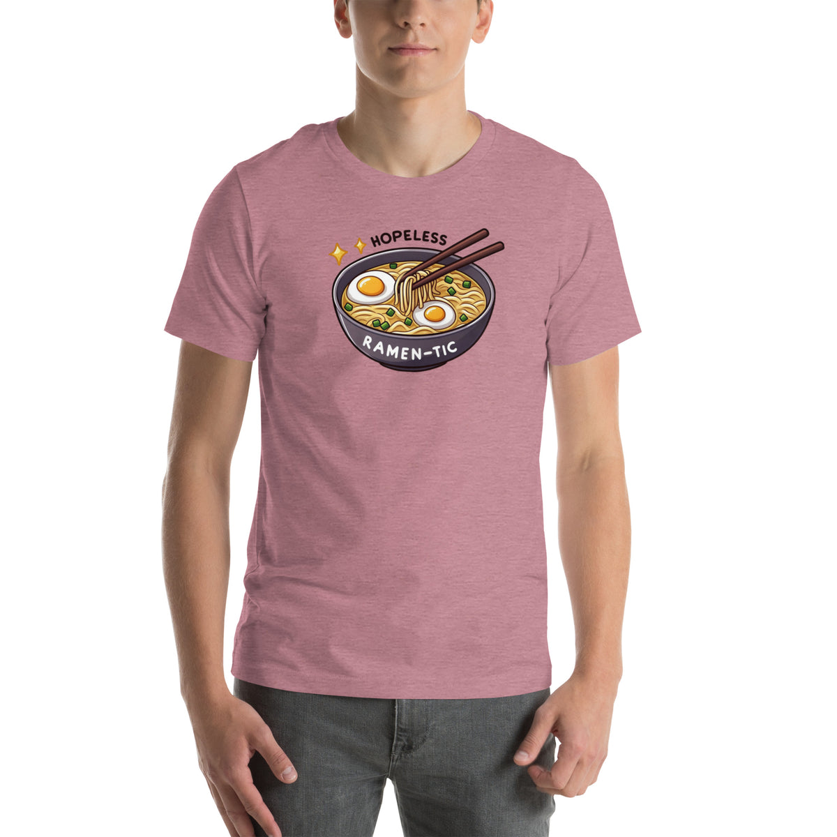 Funny Ramen Shirt - Kawaii Food Graphic Tee - Ramen Lover Gift - Foodie T-Shirt - Hopeless Ramen-tic