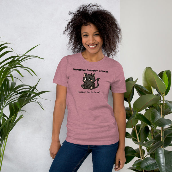 Funny Black Cat Shirt - Emotional Support Demon Tee - Dark Humor Cat Gift - Witchy Cat Lover Shirt