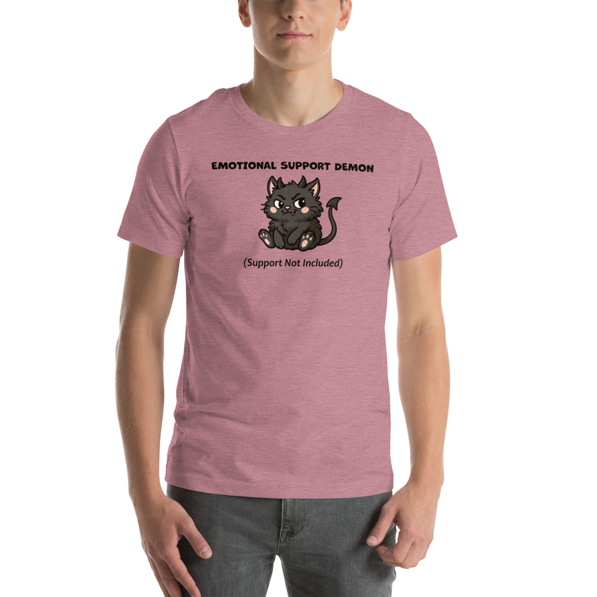 Funny Black Cat Shirt - Emotional Support Demon Tee - Dark Humor Cat Gift - Witchy Cat Lover Shirt