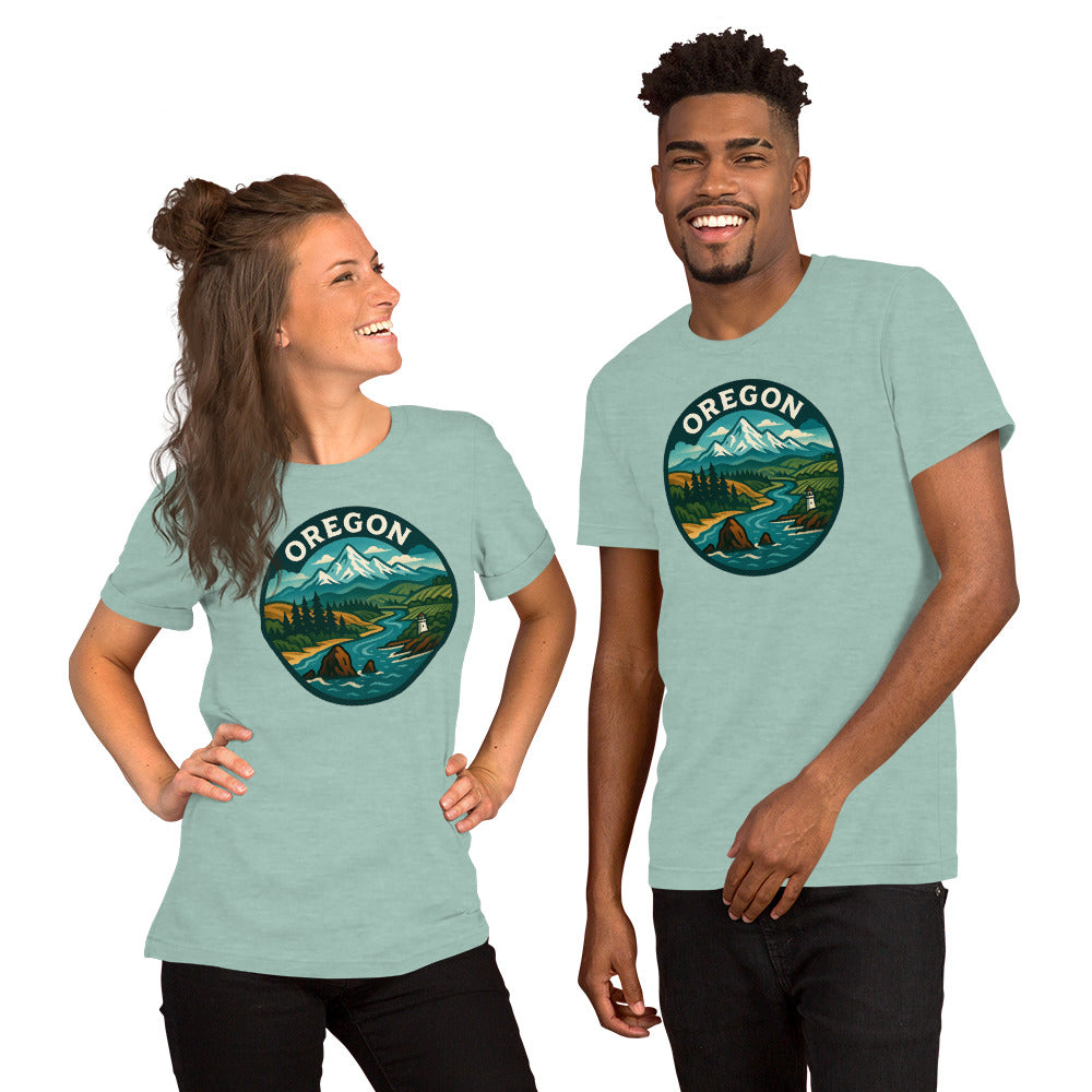 Oregon T-Shirt - Pacific Northwest Landscape Graphic Tee - Oregon Gift