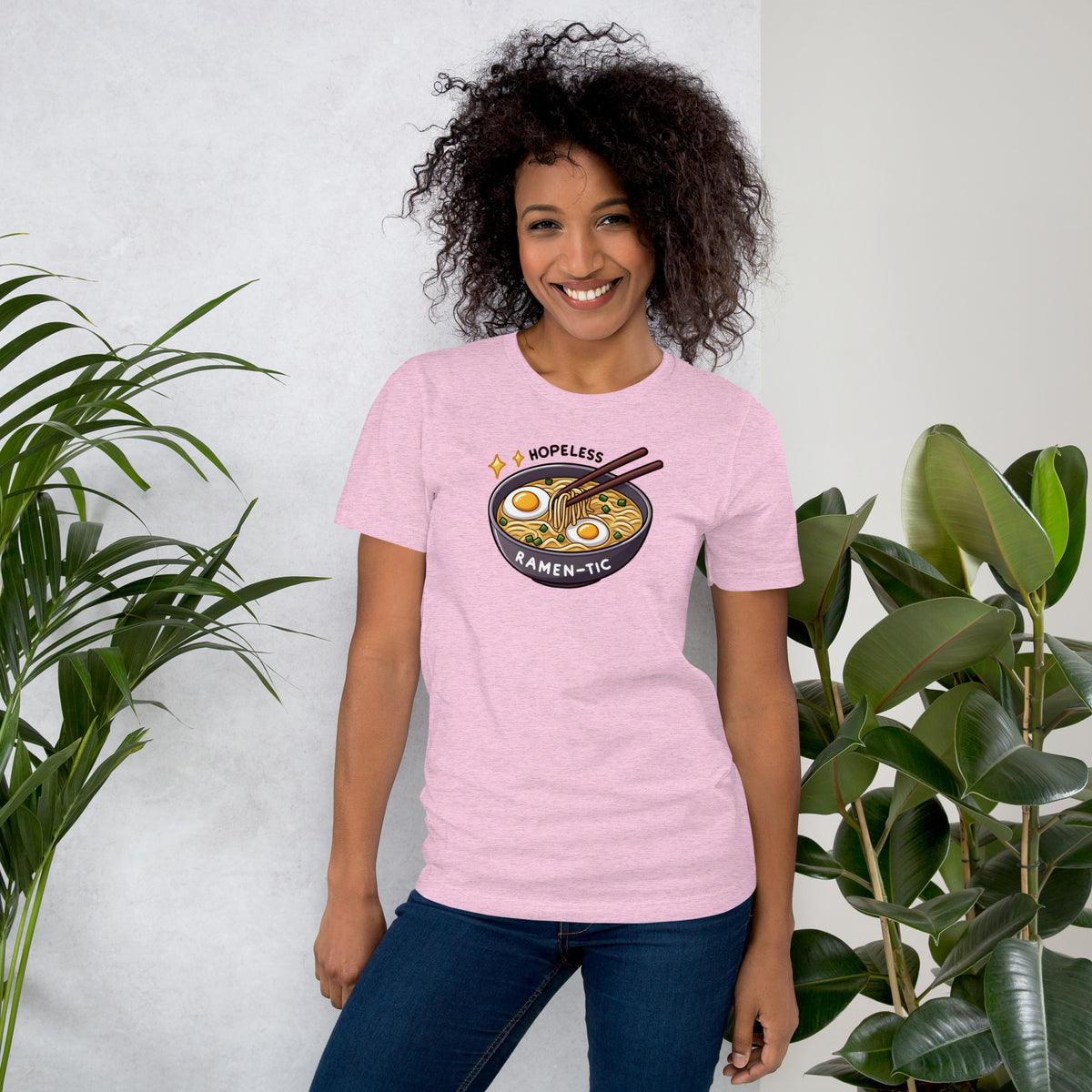 Funny Ramen Shirt - Kawaii Food Graphic Tee - Ramen Lover Gift - Foodie T-Shirt - Hopeless Ramen-tic