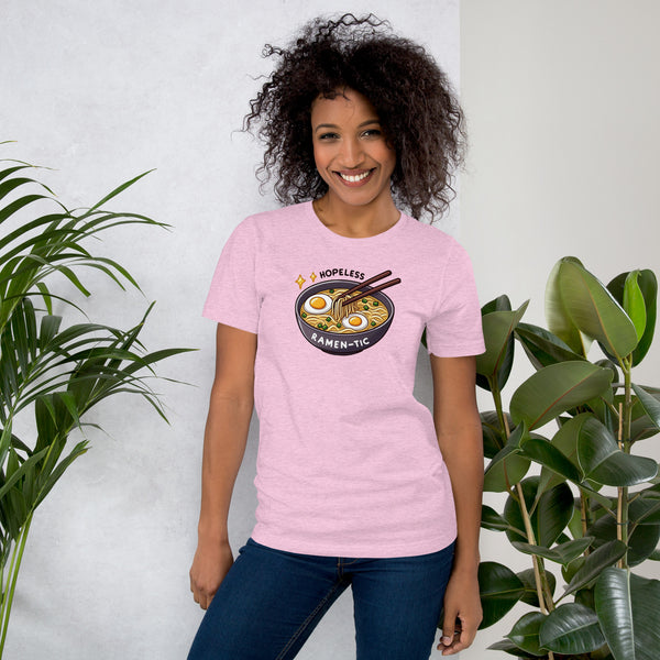 Funny Ramen Shirt - Kawaii Food Graphic Tee - Ramen Lover Gift - Foodie T-Shirt - Hopeless Ramen-tic