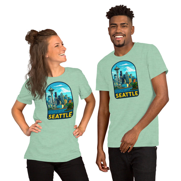 Seattle Skyline T-Shirt - Pacific Northwest Space Needle Tee Gift