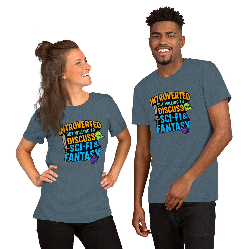 Introvert Sci-Fi Gift - Funny Nerdy Shirt - DnD Tee - Fantasy Gamer Gift - Book Lover T-Shirt