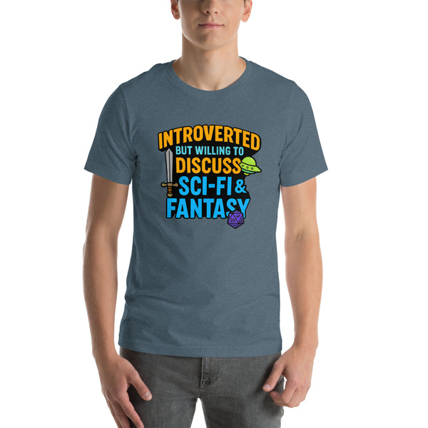 Introvert Sci-Fi Gift - Funny Nerdy Shirt - DnD Tee - Fantasy Gamer Gift - Book Lover T-Shirt