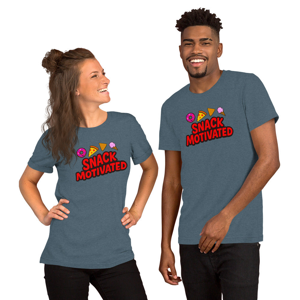 Snack Motivated Shirt - Funny Food Lover Tee - Snack Lover Gift - Foodie Graphic Tee
