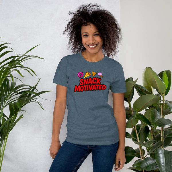 Snack Motivated Shirt - Funny Food Lover Tee - Snack Lover Gift - Foodie Graphic Tee