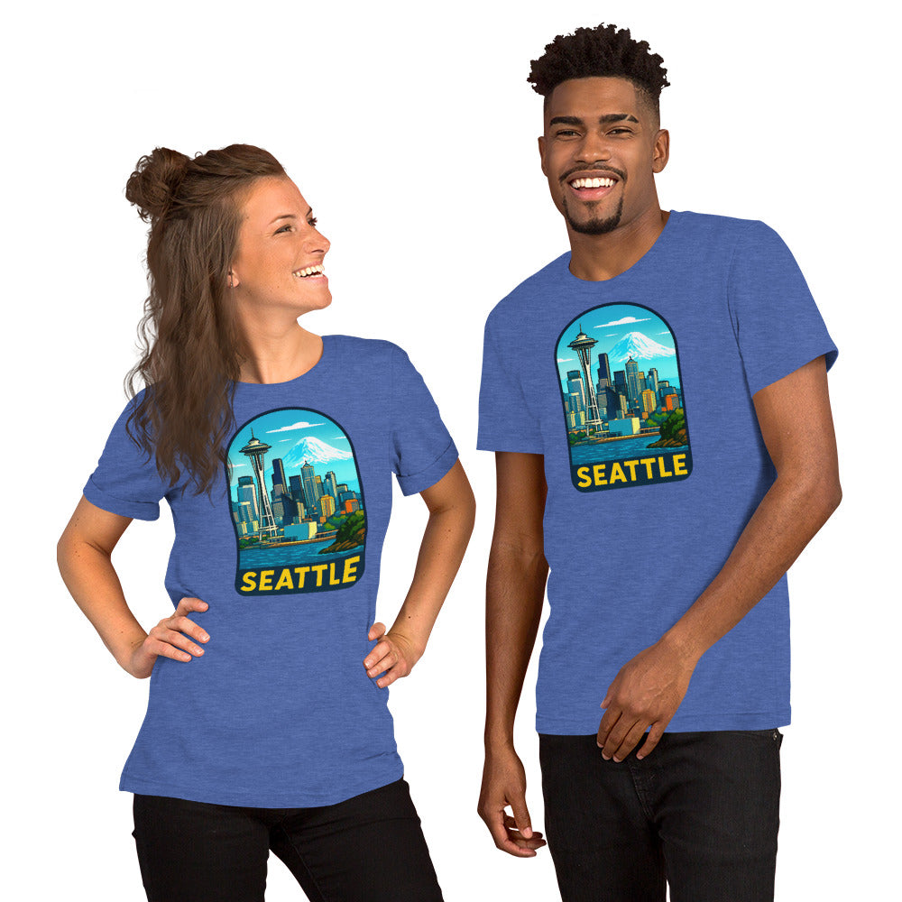 Seattle Skyline T-Shirt - Pacific Northwest Space Needle Tee Gift
