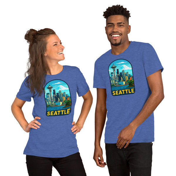 Seattle Skyline T-Shirt - Pacific Northwest Space Needle Tee Gift