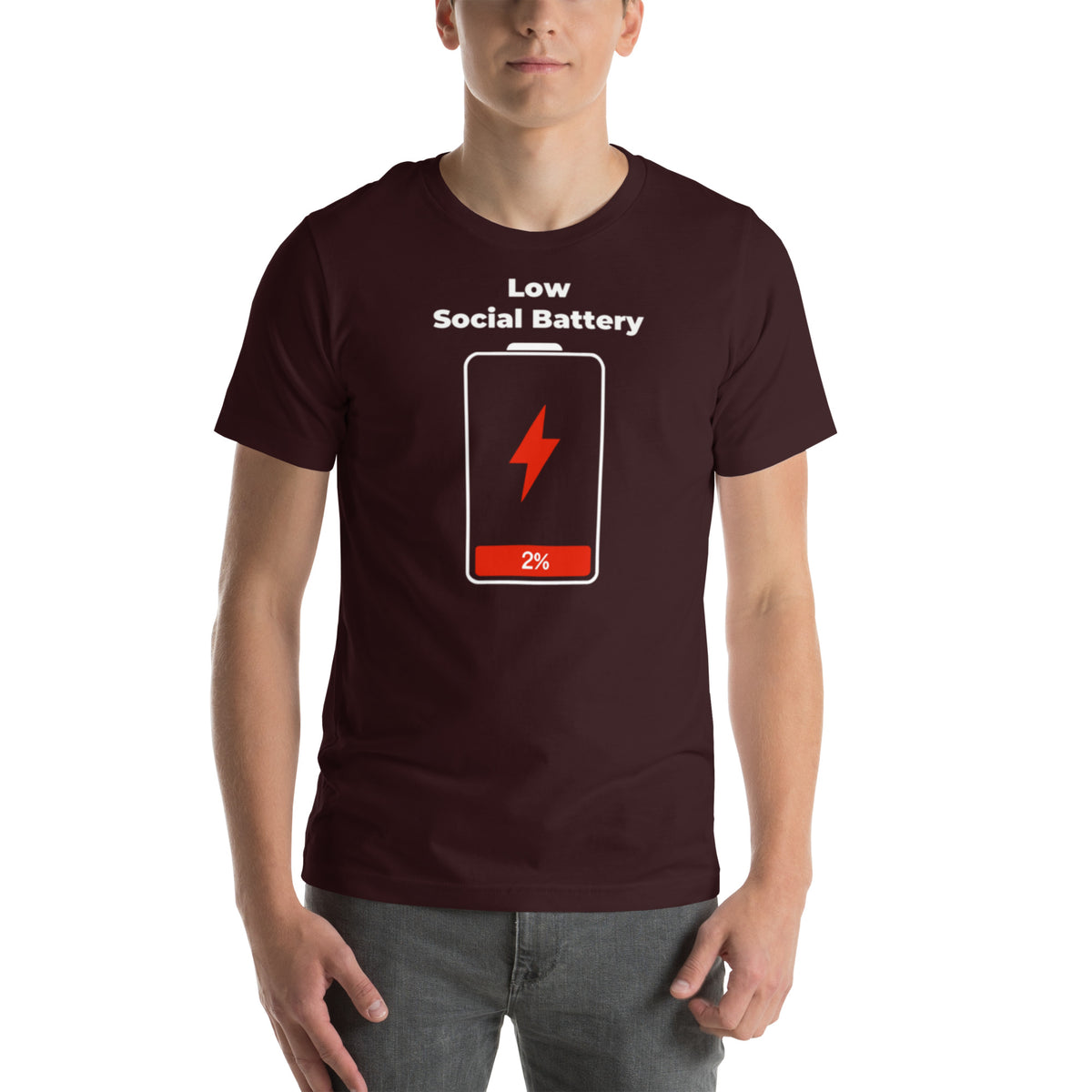 Low Social Battery Shirt - Introvert Gift - Antisocial Humor Tee - Funny Introvert Gift - Sarcastic Graphic T-Shirt