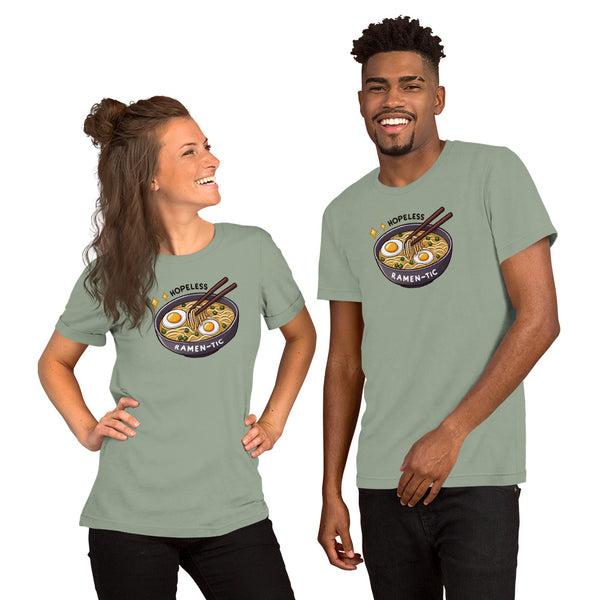 Funny Ramen Shirt - Kawaii Food Graphic Tee - Ramen Lover Gift - Foodie T-Shirt - Hopeless Ramen-tic