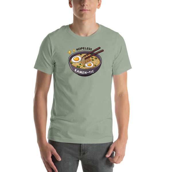 Funny Ramen Shirt - Kawaii Food Graphic Tee - Ramen Lover Gift - Foodie T-Shirt - Hopeless Ramen-tic