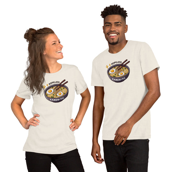 Funny Ramen Shirt - Kawaii Food Graphic Tee - Ramen Lover Gift - Foodie T-Shirt - Hopeless Ramen-tic