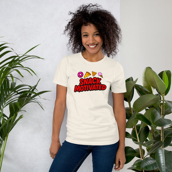 Snack Motivated Shirt - Funny Food Lover Tee - Snack Lover Gift - Foodie Graphic Tee