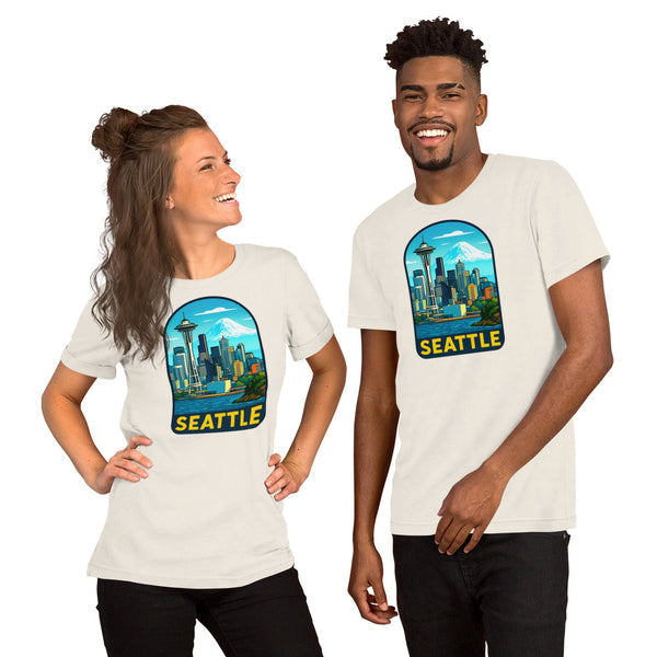 Seattle Skyline T-Shirt - Pacific Northwest Space Needle Tee Gift
