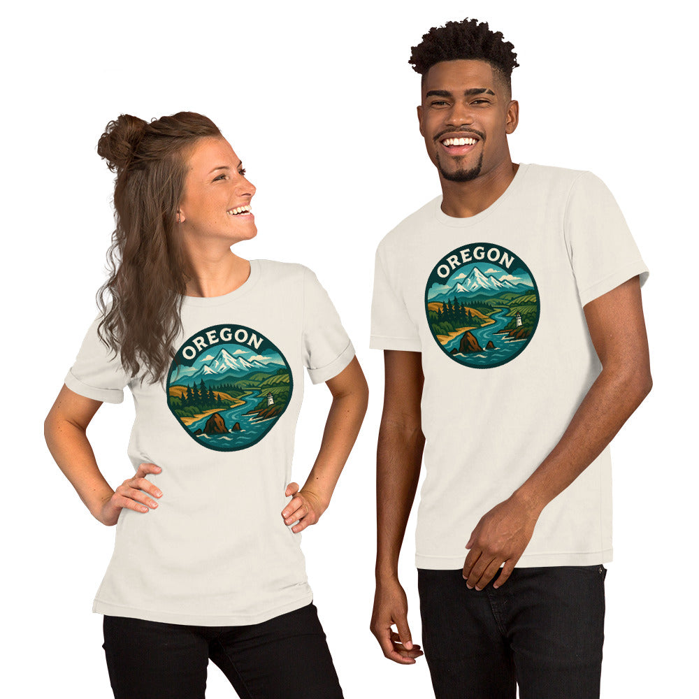 Oregon T-Shirt - Pacific Northwest Landscape Graphic Tee - Oregon Gift