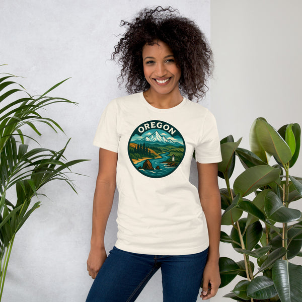 Oregon T-Shirt - Pacific Northwest Landscape Graphic Tee - Oregon Gift