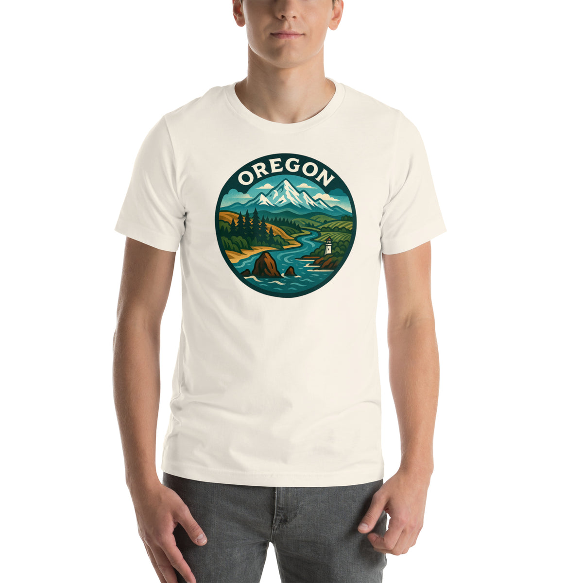 Oregon T-Shirt - Pacific Northwest Landscape Graphic Tee - Oregon Gift