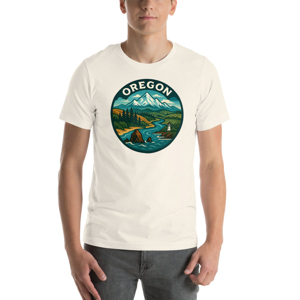 Oregon T-Shirt - Pacific Northwest Landscape Graphic Tee - Oregon Gift