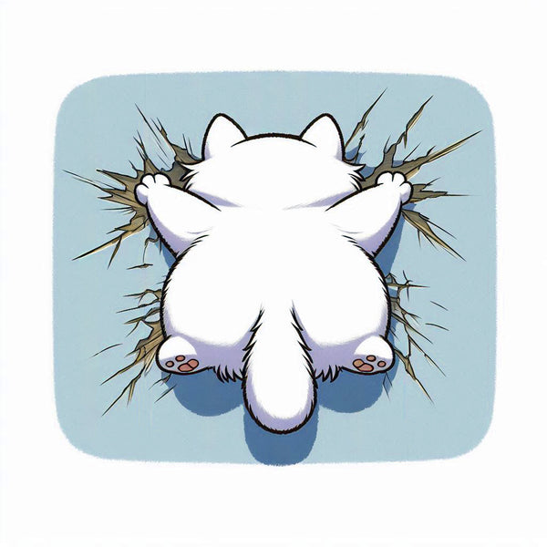 Splat Cat Sticker - Funny Squished Kitty Vinyl Decal