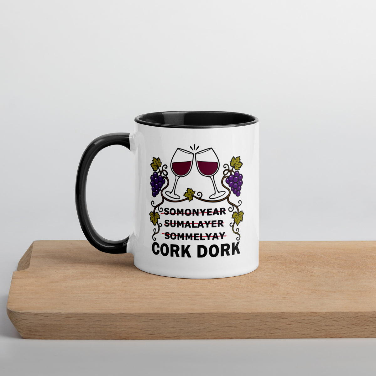 Wine Lover Mug, Funny Cork Dork Sommelier Ceramic Coffee Cup
