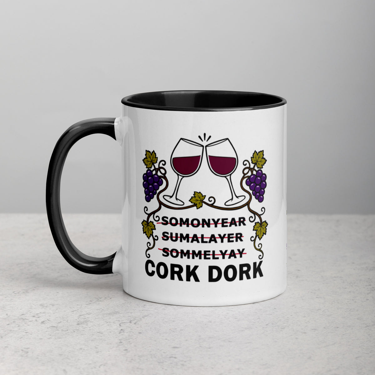 Wine Lover Mug, Funny Cork Dork Sommelier Ceramic Coffee Cup