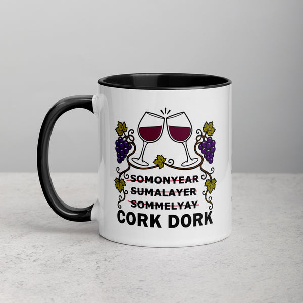 Wine Lover Mug, Funny Cork Dork Sommelier Ceramic Coffee Cup