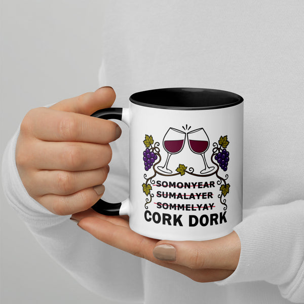 Wine Lover Mug, Funny Cork Dork Sommelier Ceramic Coffee Cup