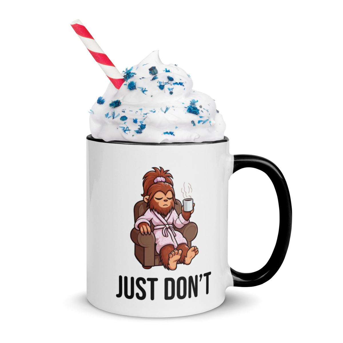 Grumpy Lady Bigfoot Ceramic Mug – Funny Sasquatch Coffee Cup for Coffee Lovers - Cryptid Gift