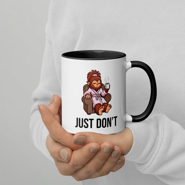 Grumpy Lady Bigfoot Ceramic Mug – Funny Sasquatch Coffee Cup for Coffee Lovers - Cryptid Gift