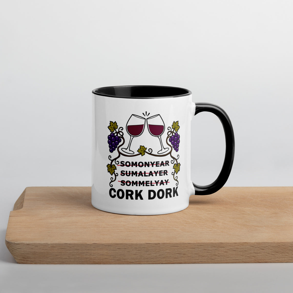 Wine Lover Mug, Funny Cork Dork Sommelier Ceramic Coffee Cup
