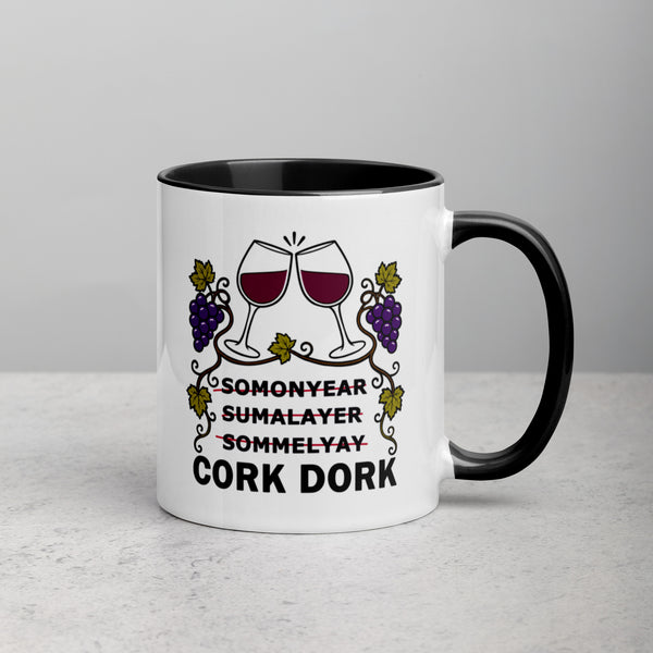 Wine Lover Mug, Funny Cork Dork Sommelier Ceramic Coffee Cup