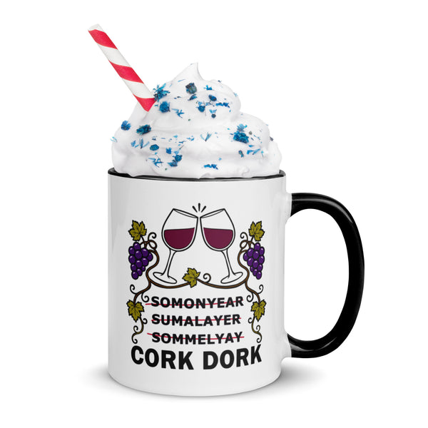 Wine Lover Mug, Funny Cork Dork Sommelier Ceramic Coffee Cup