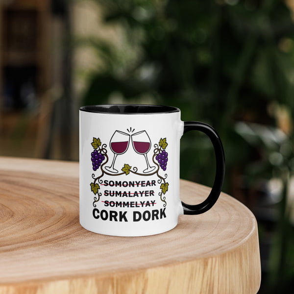 Wine Lover Mug, Funny Cork Dork Sommelier Ceramic Coffee Cup