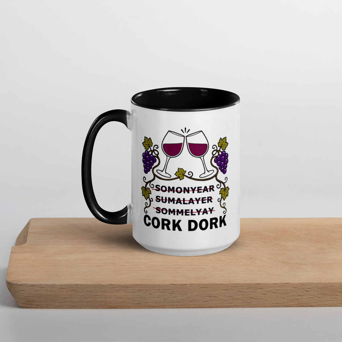 Wine Lover Mug, Funny Cork Dork Sommelier Ceramic Coffee Cup