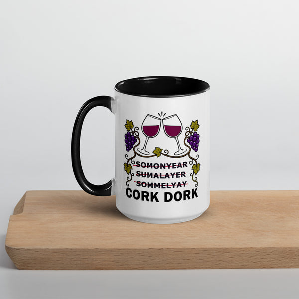 Wine Lover Mug, Funny Cork Dork Sommelier Ceramic Coffee Cup