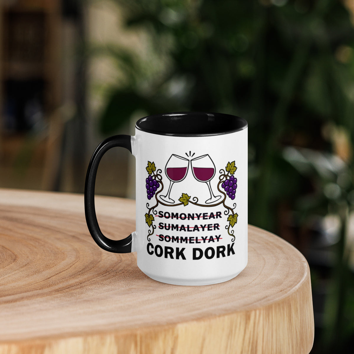 Wine Lover Mug, Funny Cork Dork Sommelier Ceramic Coffee Cup