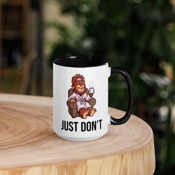 Grumpy Lady Bigfoot Ceramic Mug – Funny Sasquatch Coffee Cup for Coffee Lovers - Cryptid Gift