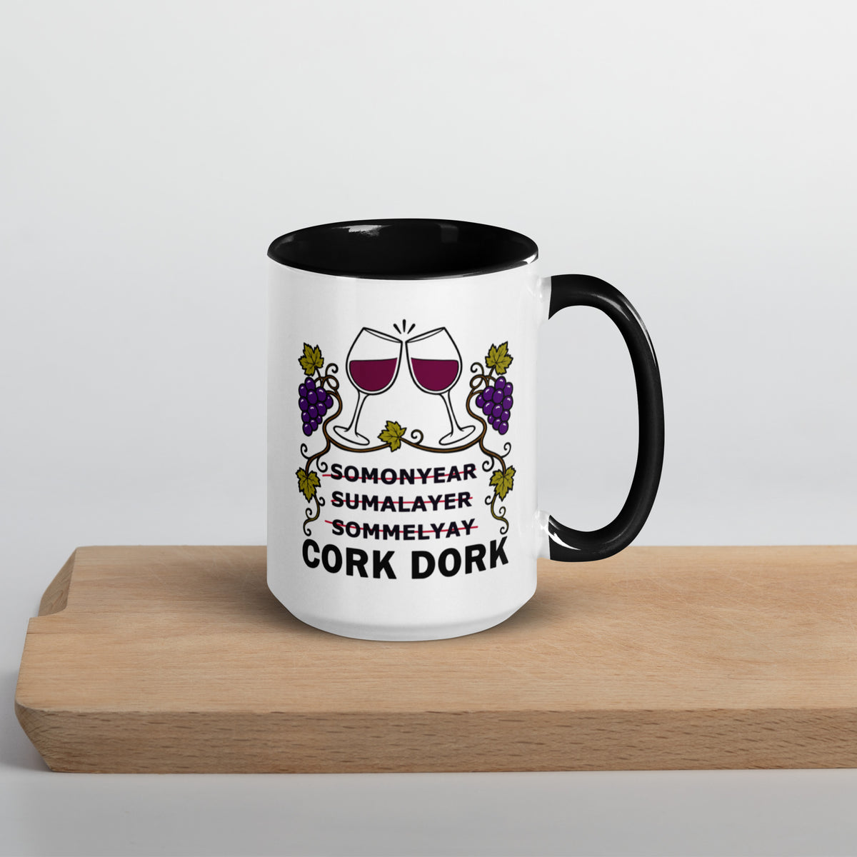 Wine Lover Mug, Funny Cork Dork Sommelier Ceramic Coffee Cup