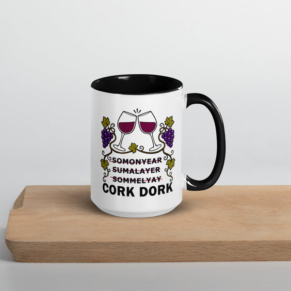 Wine Lover Mug, Funny Cork Dork Sommelier Ceramic Coffee Cup