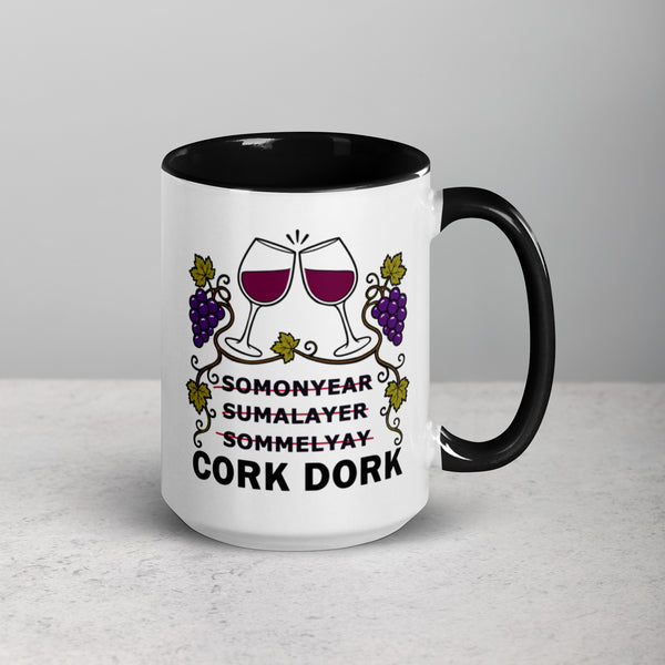 Wine Lover Mug, Funny Cork Dork Sommelier Ceramic Coffee Cup