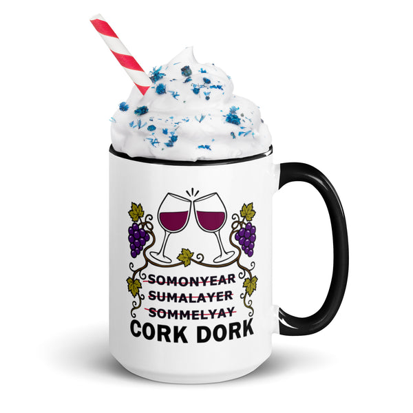 Wine Lover Mug, Funny Cork Dork Sommelier Ceramic Coffee Cup