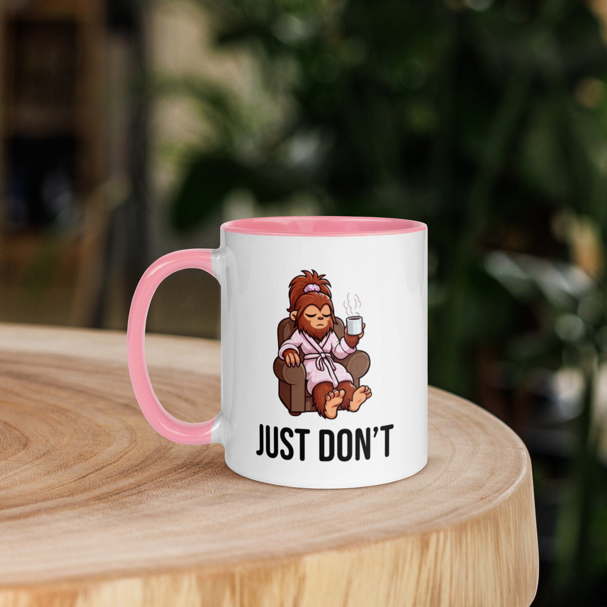 Grumpy Lady Bigfoot Ceramic Mug – Funny Sasquatch Coffee Cup for Coffee Lovers - Cryptid Gift