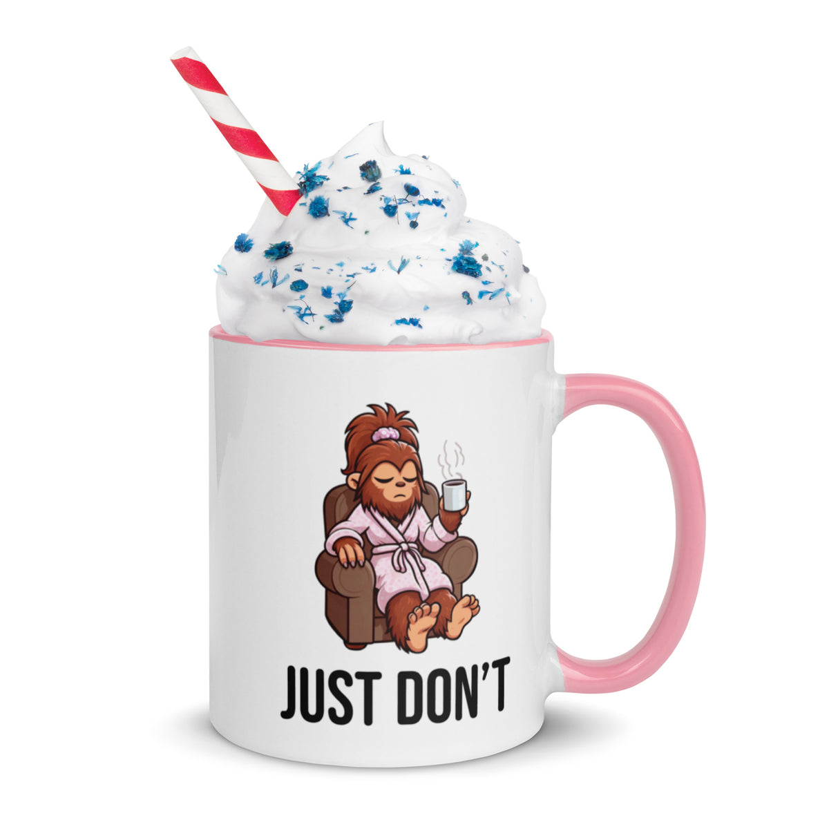 Grumpy Lady Bigfoot Ceramic Mug – Funny Sasquatch Coffee Cup for Coffee Lovers - Cryptid Gift