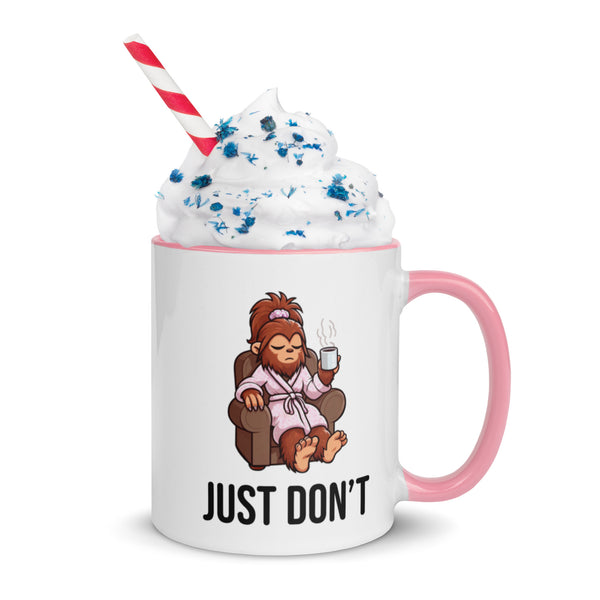 Grumpy Lady Bigfoot Ceramic Mug – Funny Sasquatch Coffee Cup for Coffee Lovers - Cryptid Gift