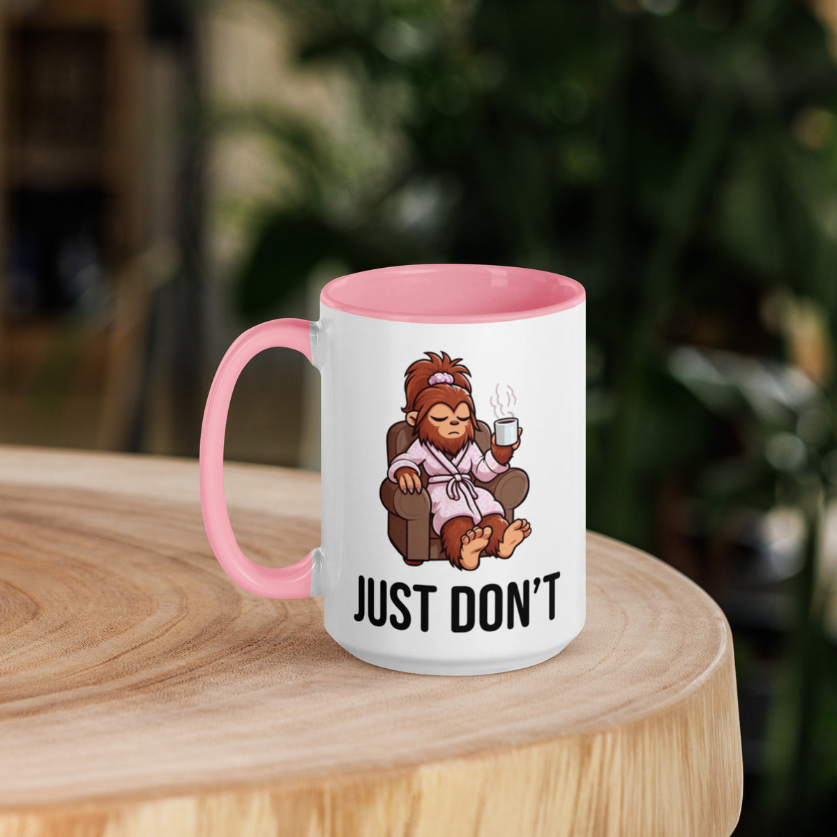 Grumpy Lady Bigfoot Ceramic Mug – Funny Sasquatch Coffee Cup for Coffee Lovers - Cryptid Gift